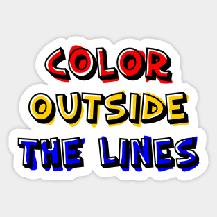 Color Outside the Lines Sticker